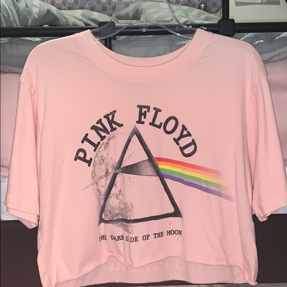 Pink Floyd shirt / crop top.